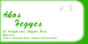 akos hegyes business card